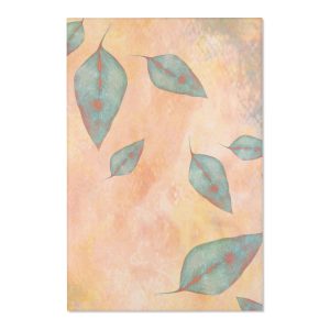 Area Rugs / Mats Colorful Blue Leaves Leaf Beige Cream Coral Brown Art Print Old Antique Vintage