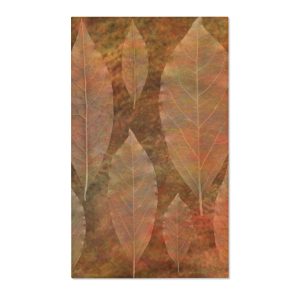Area Rugs / Mats Colorful Leaf Copper Brown Beige Nature Art Print Old Antique Vintage
