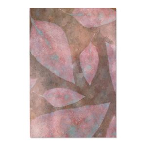 Area Rugs / Mats Colorful Leaves Leaf Print Purple Beige Cream Brown Nature Art Print Old Antique Vintage