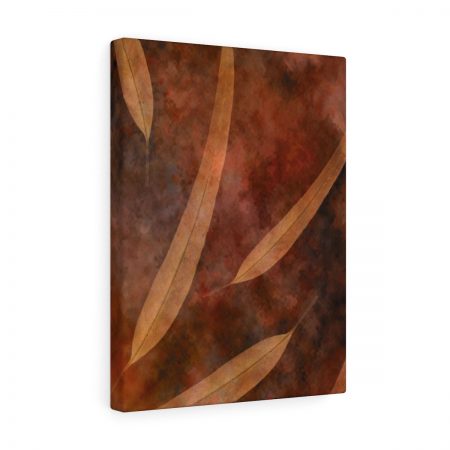 Canvas Gallery Wrap Dark Brown Leaves Leaf Prints Beige Tan Nature Art Print Old Antique Vintage - Image 4