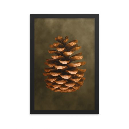 Framed Poster Pine Cone Print Beige Green Brown Nature Art Print Old Antique Vintage - Image 11