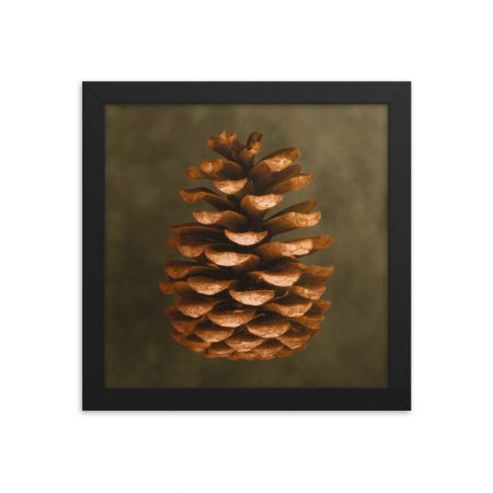 Framed Poster Pine Cone Print Beige Green Brown Nature Art Print Old Antique Vintage - Image 7