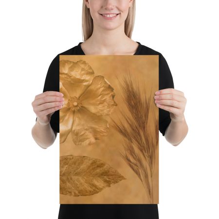 Poster Flower Art Print Old Antique Vintage Botanical Beige Cream Leaf - Image 6