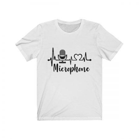 Short Sleeve Tee T-Shirt Unisex Several Colors – Microphone – Love Heartbeat