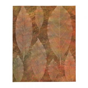 Throw Blanket Leaves Leaf Copper Brown Colorful Beige Nature Art Print Old Antique Vintage