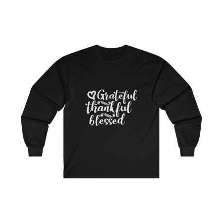 Ultra Cotton Long Sleeve Tee Several Colors - Grateful Thankful Blessed