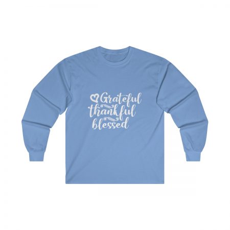 Ultra Cotton Long Sleeve Tee Several Colors - Grateful Thankful Blessed - Image 6