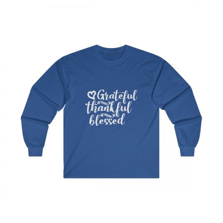 Ultra Cotton Long Sleeve Tee Several Colors - Grateful Thankful Blessed - Image 7