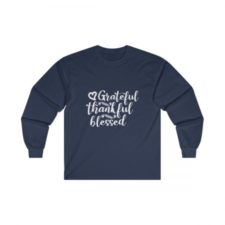 Ultra Cotton Long Sleeve Tee Several Colors - Grateful Thankful Blessed - Image 8