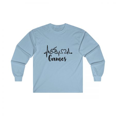 Ultra Cotton Long Sleeve Tee Several Colors – Games – Love Heartbeat - Image 4