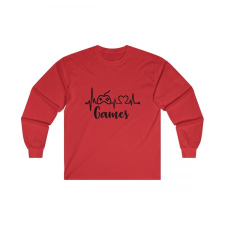 Ultra Cotton Long Sleeve Tee Several Colors – Games – Love Heartbeat - Image 6