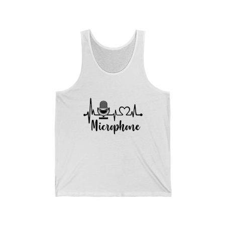 Unisex Jersey Tank Shirt Top Several Colors – Microphone – Love Heartbeat