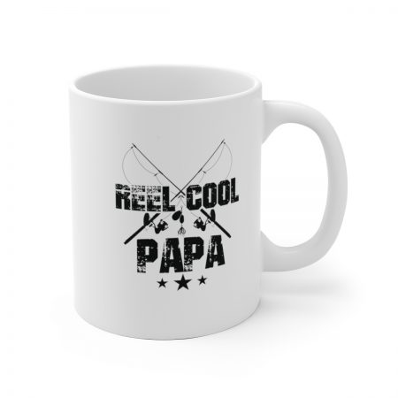 White Coffee Mug - Fishing Quote - Reel Cool Papa