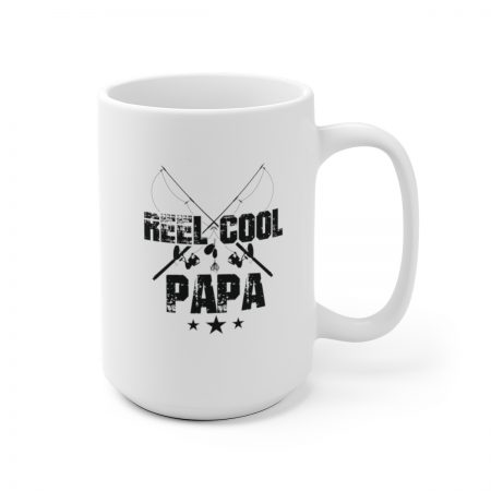 White Coffee Mug - Fishing Quote - Reel Cool Papa - Image 5