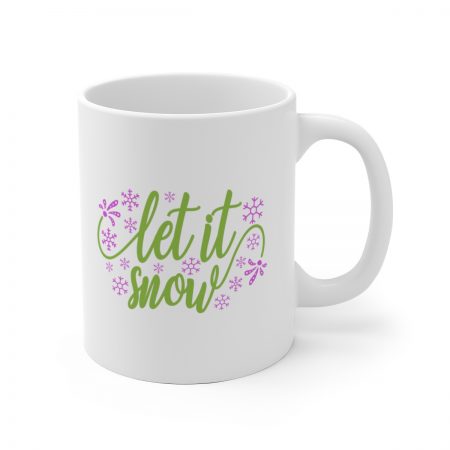 White Coffee Mug - Quote - Let it snow