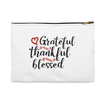 Accessory Makeup Pouch - Grateful Thankful Blessed