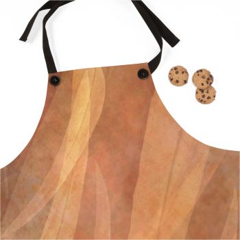 Apron Abstract Dark Brown Beige Cream Nature Art Print Old Antique Vintage