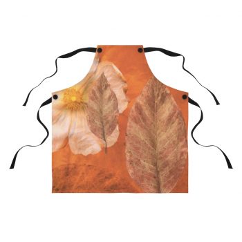 Apron Flower Art Print Old Antique Vintage Botanical Beige Brown Leaf Leaves