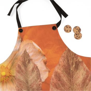 Apron Flower Art Print Old Antique Vintage Botanical Beige Brown Leaf Leaves