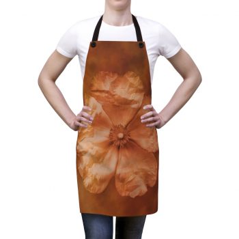 Apron Flower Art Print Old Antique Vintage Botanical Tan Beige Brown