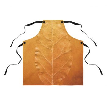 Apron Golden Leaf Vein Print Beige Gold Nature Art Print Old Antique Vintage