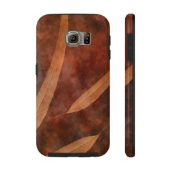 Case Mate Tough Cell Phone Cover Dark Brown Leaves Leaf Beige Nature Art Print Old Antique