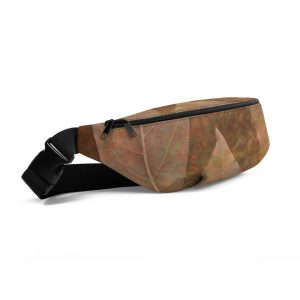 Fanny Pack Colorful Leaf Copper Brown Beige Nature Art Print Old Antique Vintage