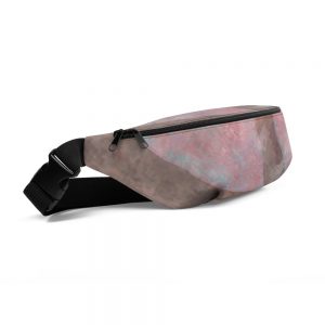 Fanny Pack Colorful Leaves Leaf Print Purple Beige Cream Brown Nature Art Print Old Antique Vintage