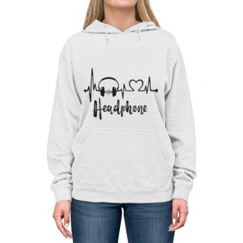 Hoodie Unisex Several Colors – Headphones Music – Love Heartbeat