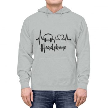 Hoodie Unisex Several Colors – Headphones Music – Love Heartbeat - Image 5