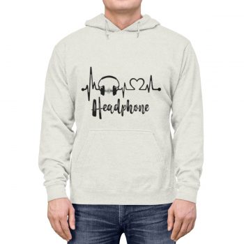 Hoodie Unisex Several Colors – Headphones Music – Love Heartbeat - Image 8