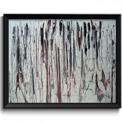 INSTANT DOWNLOAD Abstract Painting Fine Art Print Meltdown White Black Red Grey Modern Wall Decor Bedroom Bathroom Living Room Decor Poster