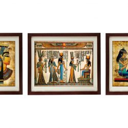 INSTANT DOWNLOAD Ancient Egypt Wall Art Set of 3 Prints Parchment Paper Style Old Decor Ancient Printable Egyptian King Queen King Tut