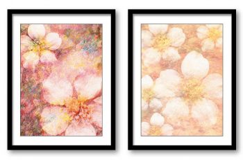 INSTANT DOWNLOAD Beige Cream White Flower Bathroom Art Print Set of 2 Brown Elegant Watercolor Painting Bathroom Wall Decor Print