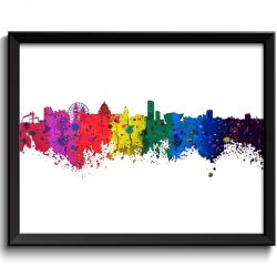 INSTANT DOWNLOAD Birmingham Skyline Watercolor Art Poster Print Wall Decor Birmingham Wall Art Painting England Artwork City Map Home Decor