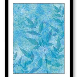 INSTANT DOWNLOAD Blue Leaves Leaf Bathroom Art Print Nature Landscape Modern Elegant Watercolor Bathroom Wall Decor Flower Painting Bedroom