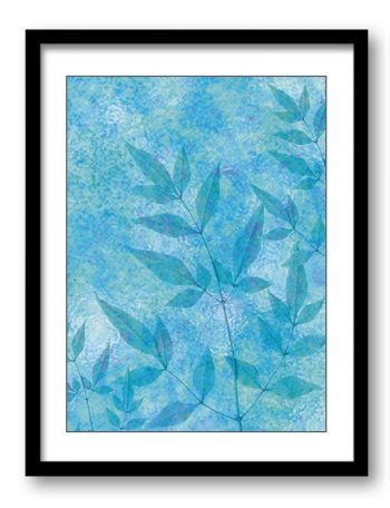 INSTANT DOWNLOAD Blue Leaves Leaf Bathroom Art Print Nature Landscape Modern Elegant Watercolor Bathroom Wall Decor Flower Painting Bedroom