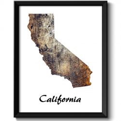 INSTANT DOWNLOAD California Map State Watercolor Painting Poster Print USA United States Abstract Landscape Art Brown Beige Cream