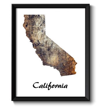 INSTANT DOWNLOAD California Map State Watercolor Painting Poster Print USA United States Abstract Landscape Art Brown Beige Cream