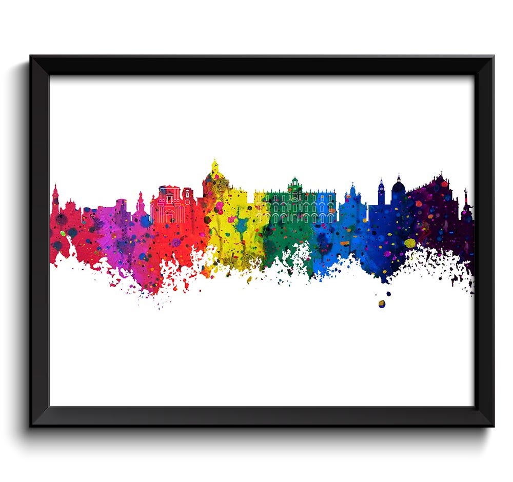 INSTANT DOWNLOAD Catania Skyline Watercolor Art Poster Print Catania Wall Decor Catania Wall Art Painting Italy Artwork City Map Home Decor