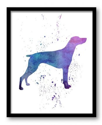 INSTANT DOWNLOAD Doberman Dog Watercolor Art Painting Print Poster Dog Art Painting Dog Breeds Home Decor Wall Art Pink Blue Purple Green