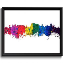 INSTANT DOWNLOAD Edinburgh Skyline Watercolor Art Poster Print Wall Decor Edinburgh Wall Art Painting Scotland Artwork City Map Home Decor