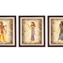 INSTANT DOWNLOAD Egypt Wall Decor Set of 3 Prints Parchment Paper Style Old Antique Ancient Printable Egyptian People Wall Art