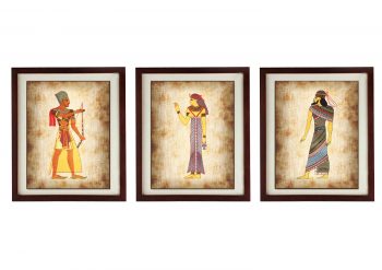 INSTANT DOWNLOAD Egypt Wall Decor Set of 3 Prints Parchment Paper Style Old Antique Ancient Printable Egyptian People Wall Art