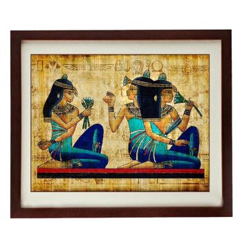 INSTANT DOWNLOAD Egyptian Queen Wall Art Print Parchment Paper Old Antique Style Printable Vintage Ancient Egypt People Wall Art Wall Decor