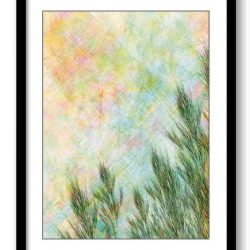 INSTANT DOWNLOAD Field Leaves Leaf Bathroom Art Print Abstract Nature Landscape Modern Colorful Watercolor Bathroom Wall Decor Painting