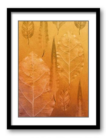 INSTANT DOWNLOAD Golden Brown Leaf Set of 2 Prints Beige Gold Nature Art Print Old Antique Vintage Printable Bathroom Bedroom