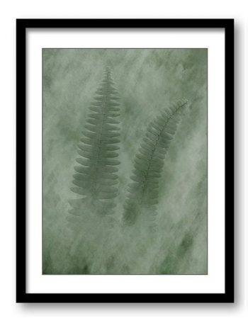 INSTANT DOWNLOAD Green Fern Leaves Leaf Bathroom Art Print Abstract Nature Landscape Modern Watercolor Bathroom Wall Decor Painting Bedroom