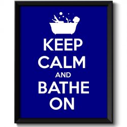 INSTANT DOWNLOAD Keep Calm Poster Keep Calm and Bathe On Navy Blue White Bathroom Art Print Wall Decor Bathroom Custom Stay Calm poster