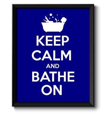 INSTANT DOWNLOAD Keep Calm Poster Keep Calm and Bathe On Navy Blue White Bathroom Art Print Wall Decor Bathroom Custom Stay Calm poster